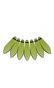 Czech Glass Daggers beads 5x16mm Olivine 50230